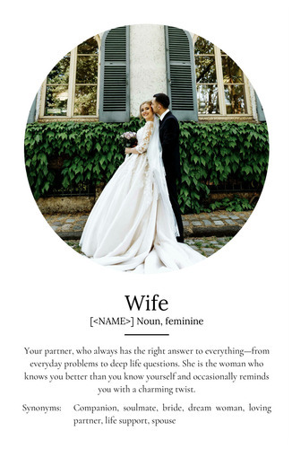 "Create Your Personalized Wife Definition Poster - Unique Gift Idea"