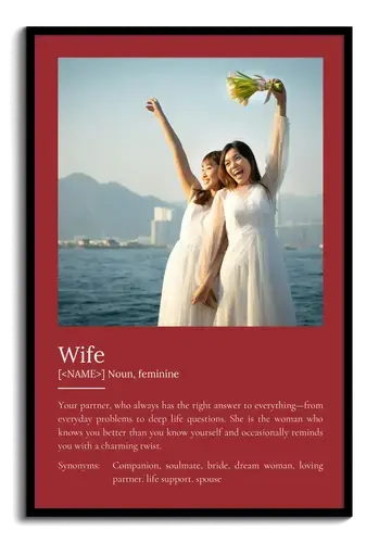 "Create Your Personalized Wife Definition Poster - Unique Gift Idea"