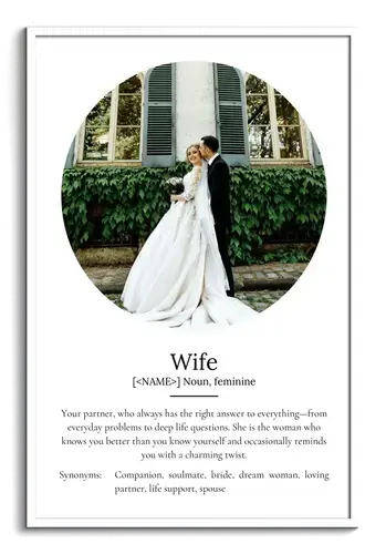 "Create Your Personalized Wife Definition Poster - Unique Gift Idea"