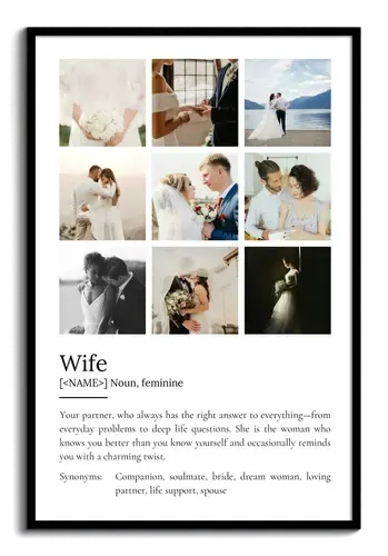 "Create Your Personalized Wife Definition Poster - Unique Gift Idea"