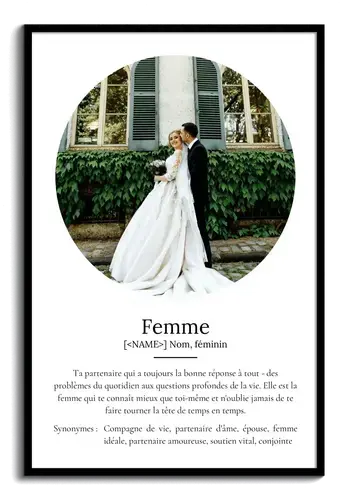 Poster Définition Personnalisé "Épouse"
