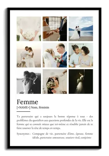 Poster Définition Personnalisé "Épouse"