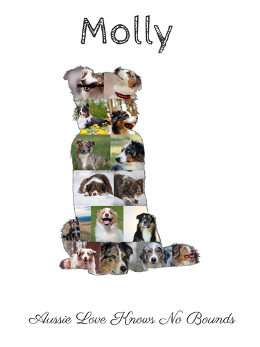 Create Your Own Australian Shepherd Collage - Cherish Your Furry Friend