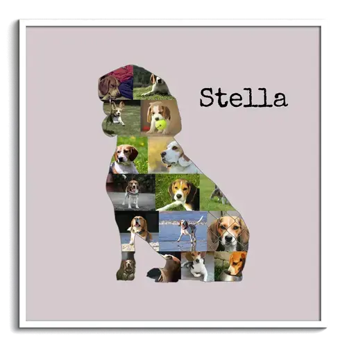 Create Your Custom Beagle Photo Collage - Perfect Gift for Dog Lovers!