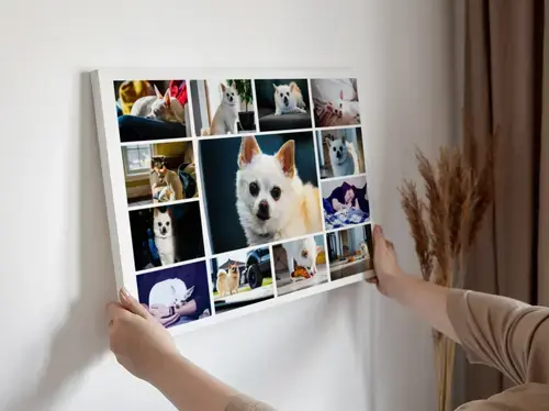 Dog Lovers Photo Collage with Central Image