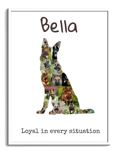 Create Your Own German Shepherd Photo Collage - Personalize Your Memory