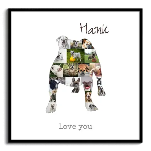 Create Your Custom Old English Bulldog Photo Collage: Personalize with Your Photos & Text
