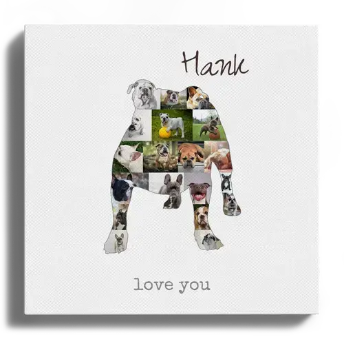 Create Your Custom Old English Bulldog Photo Collage: Personalize with Your Photos & Text