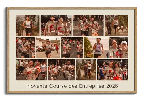 Modèle course d’entreprise en collage photo