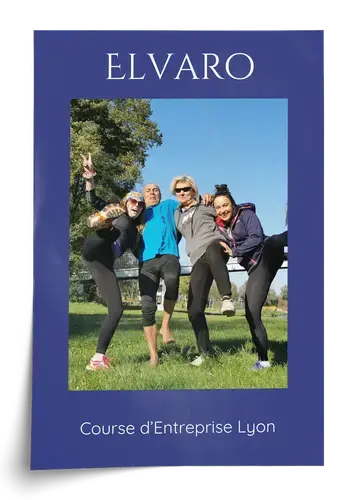 Modèle course d’entreprise en collage photo