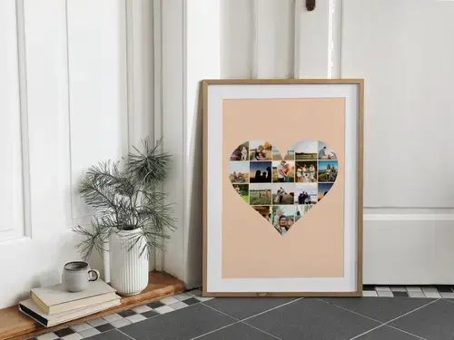 Family Photo Collage Templates with Optional Text