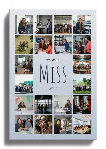 Farewell Photo Collage with Center Text