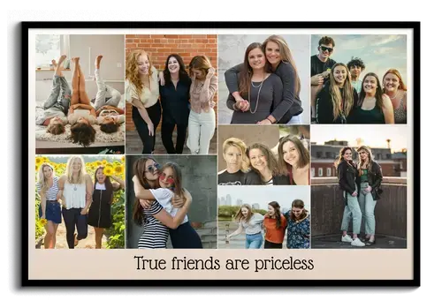 Celebrate Your Friendship: Custom Photo Collage with Inspirational Quote