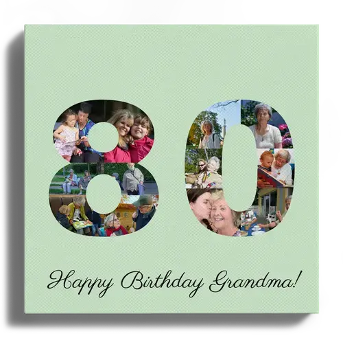 Create a Personalized 80th Birthday Photo Collage for Grandma