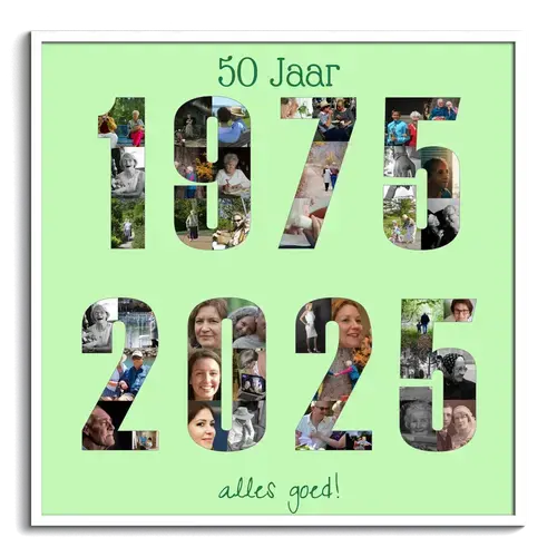 Design your Year Numbers Photo Collage (1975-2025) for Birthdays & Anniversaries