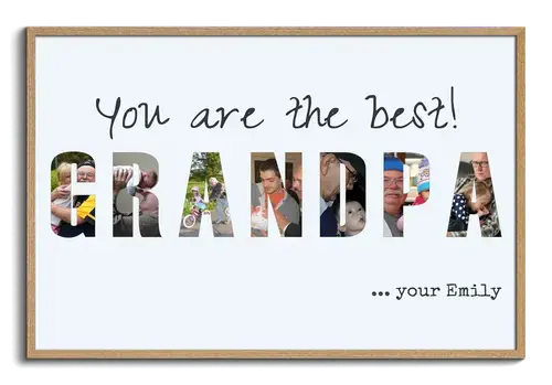 Photo collage you are the best grandpa gift for grandparents