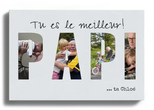 Fotocollage tu es le meilleur papi cadeau pour grands parents
