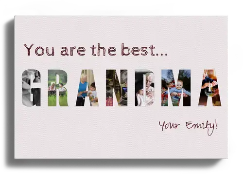 photos as letters you are the best grandma gift from grandchildren