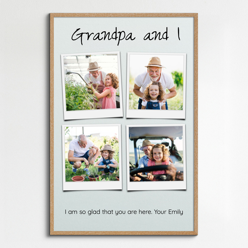 Photo collage gift grandpa I am glad you exist