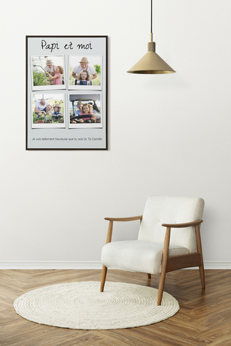 Collage photo Polaroid pour Papi - créez un cadeau personnalisable