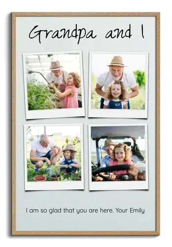 Photo collage gift grandpa I am glad you exist