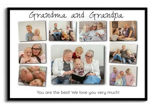 Gift for Grandma and Grandpa You are the Best Photo Collage