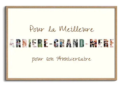 Photos en texte collage pour la meilleure AR grand mere anniversaire