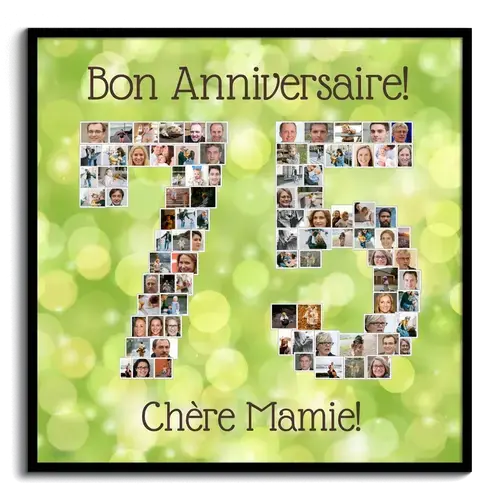 Photos en chiffre bon anniversaire grand mere creer collage photo