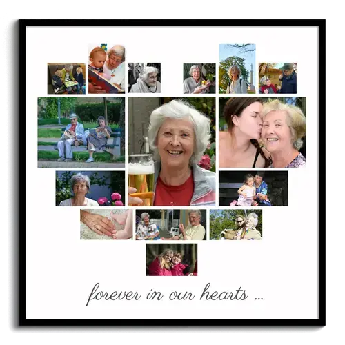 Create a Heart Photo Collage for Grandma - Forever in Our Hearts