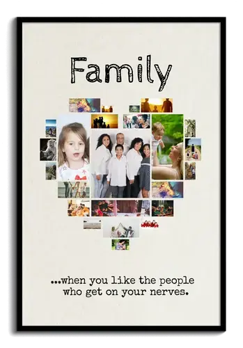 Create Your Own Family Heart Collage - Personalized Quotes for a Special Touch