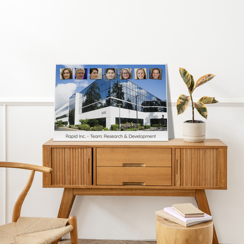 Create Your Custom Team Photo Collage on Alu-Dibond for Your Business Display