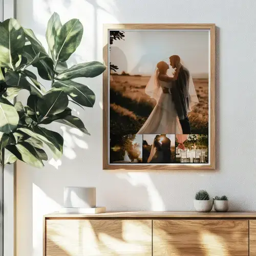Personal Wedding Collage with Background Photo