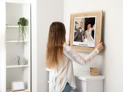 Polaroid-Style Wedding Portrait Print
