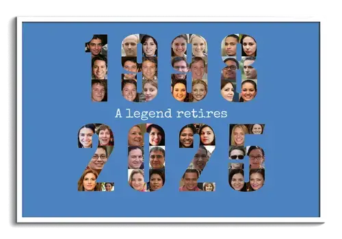 Farewell Gift for a Colleague Photo Collage with Years