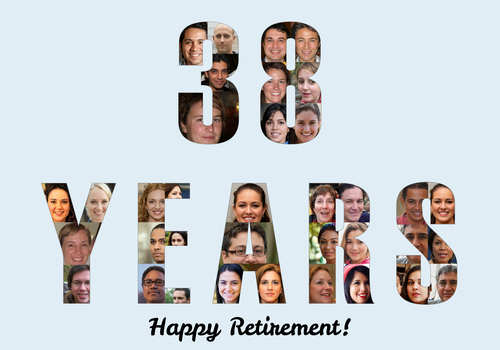 Create Your Personalized Retirement 38 Years Photo Collage Poster Gift