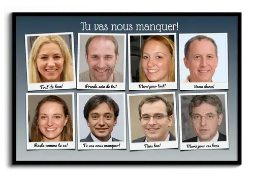 Fotocollage Adieu collegue nous te regretterons