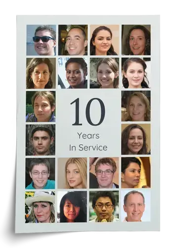 Custom 10-Year Number Photo Collage - Design Yours|Anniversary, Wedding, 10th Bday Gift Custom 10-Year Number Photo Collage - Design Yours|Anniversary, Wedding, 10th Bday Gift