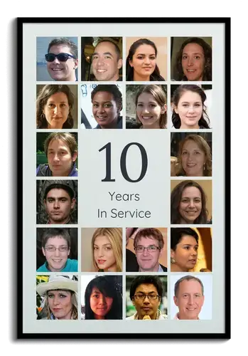 Custom 10-Year Number Photo Collage - Design Yours|Anniversary, Wedding, 10th Bday Gift Custom 10-Year Number Photo Collage - Design Yours|Anniversary, Wedding, 10th Bday Gift