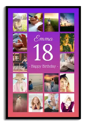 18 Number Photo Collage – Create yours now; personalized; 18th Birthday & Coming-of-Age 18 Number Photo Collage – Create yours now; personalized; 18th Birthday & Coming-of-Age