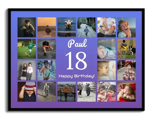 18 Number Photo Collage – Create yours now; personalized; 18th Birthday & Coming-of-Age 18 Number Photo Collage – Create yours now; personalized; 18th Birthday & Coming-of-Age