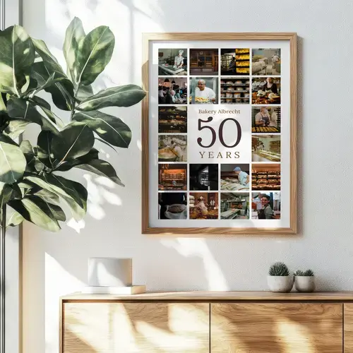 50th Company Anniversary Number Photo Collage