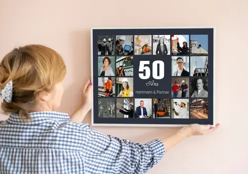 Collage chiffre 50 anniversaire d’entreprise