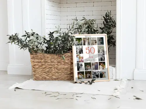 Collage photo chiffre anniversaire – Noces d'or