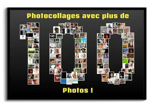 Collage photo personnalisée 100 - Créez des souvenirs mémorables jusqu'à 250 photos