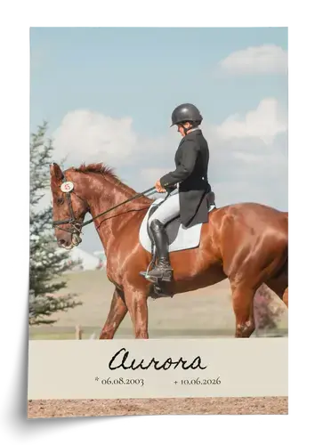 Horse Memorial Poster (Photo, Name & Dates)