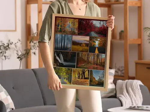 Seasonal Landscape Collage Premium Prints