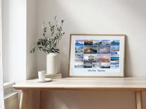 Seasonal Landscape Collage Premium Prints