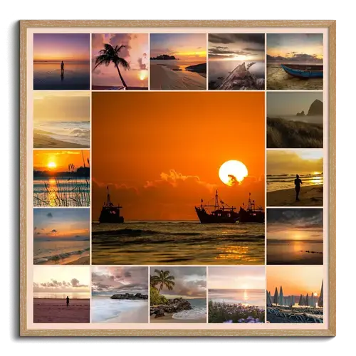 Sunset Beaches & Mountain Reflections Collage