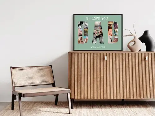 Custom Photo Collage "We LOVE YOU DAD" Design