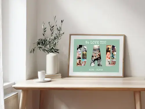 Custom Photo Collage "We LOVE YOU DAD" Design